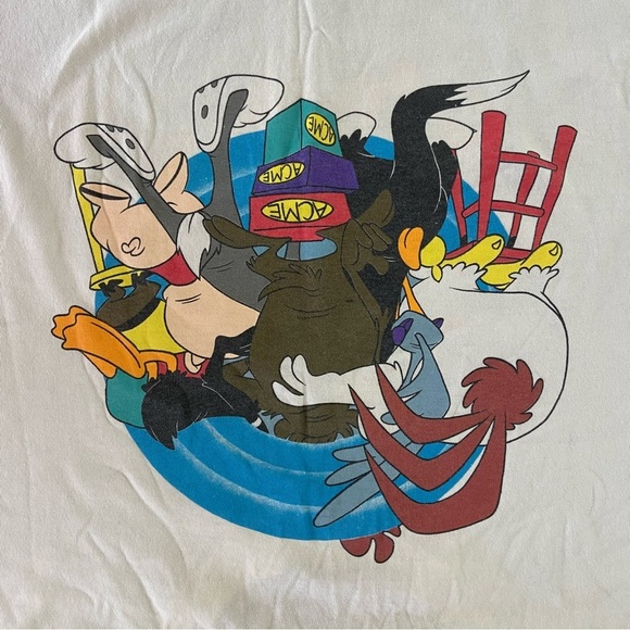 1991 Vintage Warner Brothers ACME Clothing Loony Toons T-shirt Men’s Size Medium - Picture 7 of 7